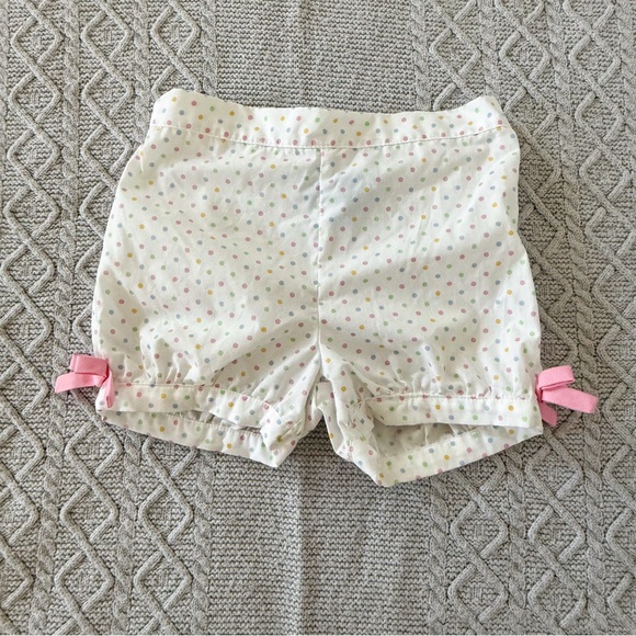 Smocked Pink Birthday Confetti Polkadot Shorts & Top Set - Picture 7 of 14